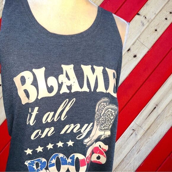 Black cute tank top with song lyrics by Garth Brooks on front! - Picture 5 of 9